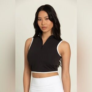 Sincerely Jules Black Sports Bra with White Trim